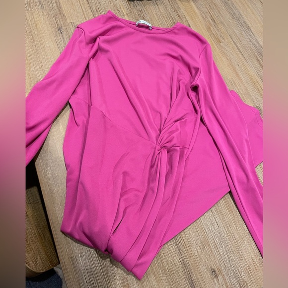 Zara Dresses & Skirts - Zara Hot Pink Midi Dress